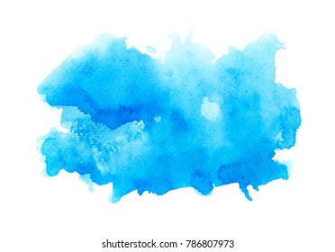 Abstract Blue Watercolor Splash Stroke Background Stock Illustration ...