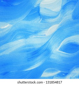 Abstract Blue Watercolor Wave