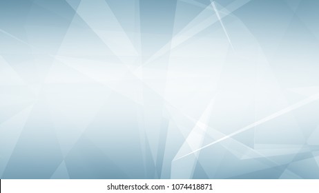 Abstract blue white   gray polygon triangle pattern gradient background  3d render illustration 