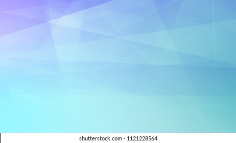 Abstract blue white and gray polygon triangle pattern gradient background. 3d render illustration.