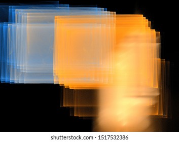 abstract blue yellow color modern composition, computer generated art, graphic design for projects, sites, disks, blank background - Powered by Shutterstock