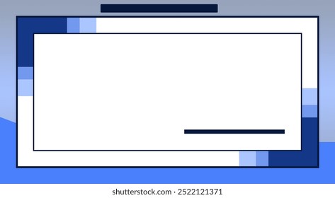 Abstract blue-themed design frame, suitable for modern presentations and corporate templates. - Powered by Shutterstock