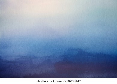 Abstract blur nature background. Watercolor paper overlay.