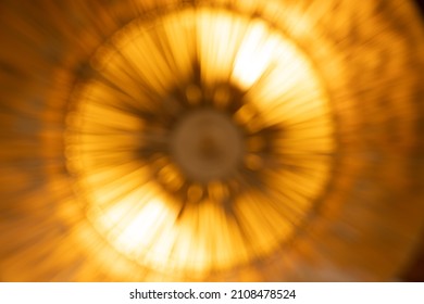 Abstract Blur Orange Light - Beam Radius Movement And Explosion Like A Bomb Or The Other Way View Looks Like Sunflower Abstract Shape Art.