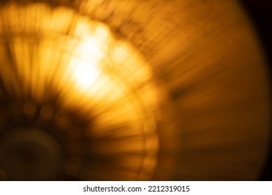 Abstract Blur Orange Light - Beam Radius Movement And Explosion Like A Bomb Or The Other Way View Looks Like Sunflower Abstract Shape Art.