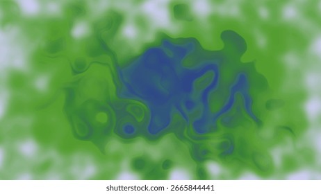 Abstract, blurred background with a central blue shape surrounded by green and white hues, suggesting a natural or organic feel.