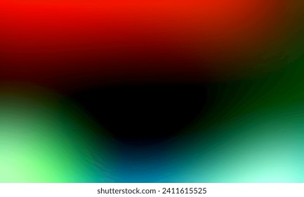 Abstract blurred background image of blue, green, red colors gradient used as an illustration. Designing posters or advertisements.