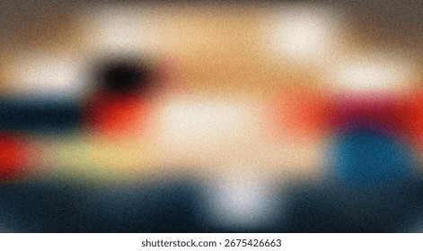 Abstract Blurred Background: Warm and Cool Tones, Textured Grain