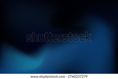 Abstract blurred blue gradient background with soft glowing light and grainy noise texture, minimal artistic backdrop for modern design and creative visual projects