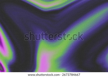 Abstract blurred grainy gradient background texture. Digital grain dust soft noise effect pattern. Purple pink green black vintage retro fluid colors. Nostalgia, vintage, 80s, 90s style synthwave