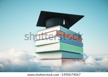 Similar – Image, Stock Photo stack of books on a black table, white background