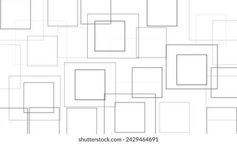 abstract boxes background. Modern technology illustration with square mesh. Digital geometric abstraction with lines and points. Cube cell.