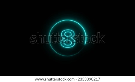abstract bright neon count down number illustration background 