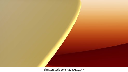 Abstract Brown, Red, Yellow Background With Dynamic Red 3d Lines. 3D Animation Of Beige Lines. Modern Background, Animated, Screensaver, Copy Space.