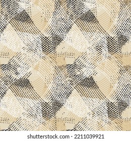 Abstract Brush Effect Textured Background. Seamless Pattern.