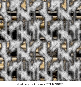 Abstract Brush Effect Textured Background. Seamless Pattern.