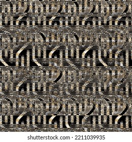 Abstract Brush Effect Textured Background. Seamless Pattern.