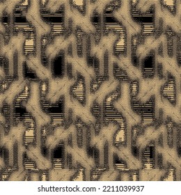 Abstract Brush Effect Textured Background. Seamless Pattern.