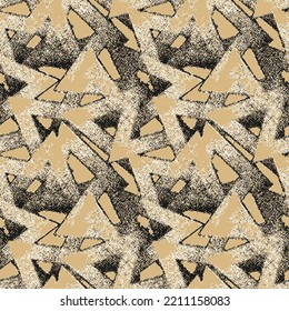 Abstract Brush Effect Textured Background. Seamless Pattern.