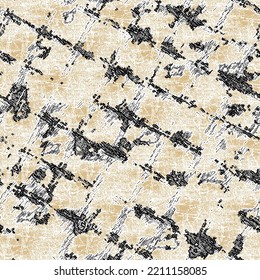 Abstract Brush Effect Textured Background. Seamless Pattern.