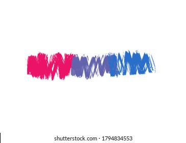 Abstract Brush Strokes - Bi Pride Flag Isolated On White Bakground