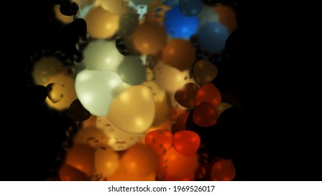 Abstract Bubbles Background Digital Illustration