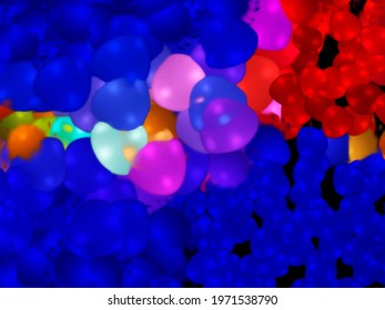 Abstract Bubbles Background Digital Illustration