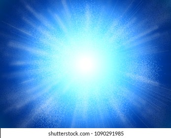abstract burst background for presentation with blue light color