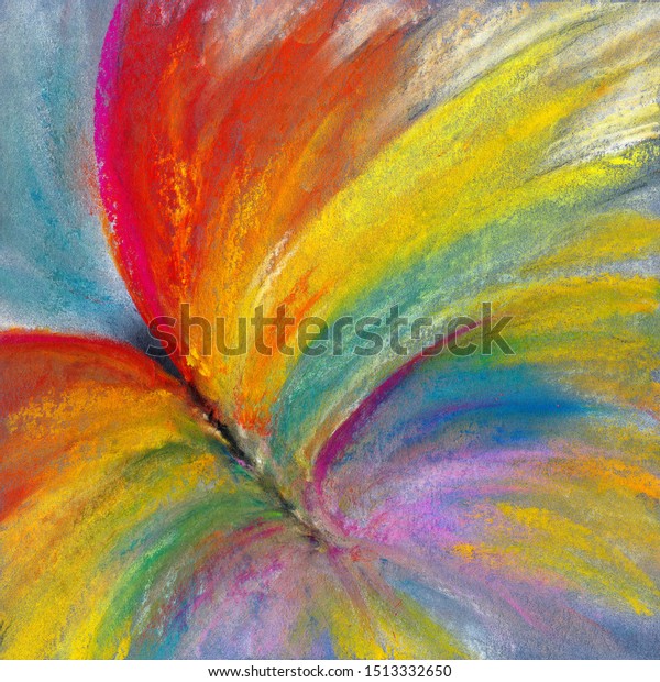 abstract butterfly pattern rainbow coloring stock
