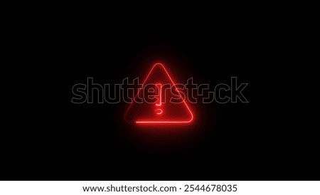 Abstract caution warning sign icon illustration.