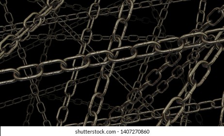 Abstract Chains Grunge 3d Render