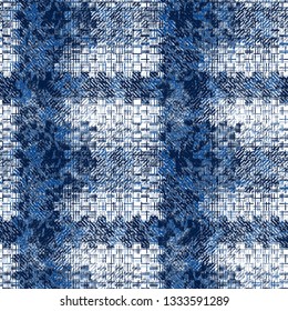 abstract check ,  chambray fabric texture pattern seamless