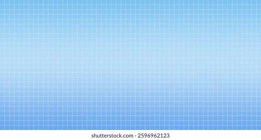 Abstract checkered gradient background. Noisy grainy texture retro style backdrop. Square grid paper sheet layout. Notebook page, memo, diary sheet template design