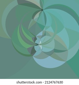 Abstract Cicle Shape With Green Colors