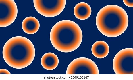 Abstract Circle Bubble Orange Blue Background