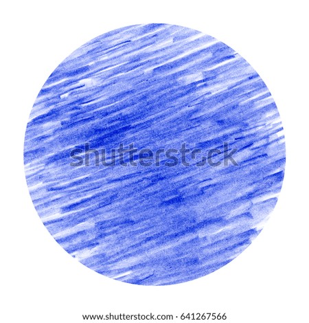 abstract circle hand drawn colored pencils background blue
