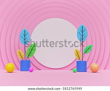 abstract circle pattern background. Mock up scene, pastel colors. colorful design for advertising. 3d rendering