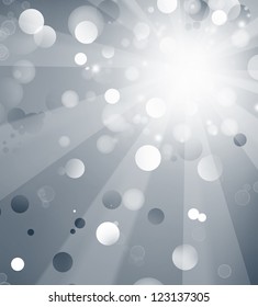 Abstract circles and rays background
