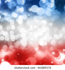 Abstract Circles Red White And Blue Background