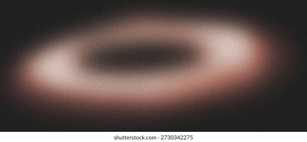 Abstract circular light shape with grainy texture on a dark gradient background, creating an ethereal glow and enigmatic atmosphere