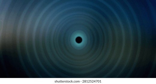 Abstract circular tunnel vortex featuring concentric blue rings radiating from dark central point creating hypnotic optical illusion effect for background or digital screen display.