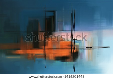 Similar – Image, Stock Photo Orange-colored wall elements form a graphic pattern