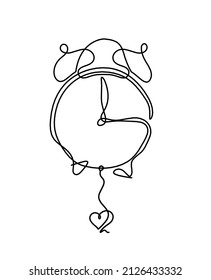 Abstract clock and heart