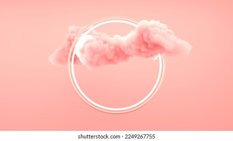 Abstract cloud background. Soft fluffy clear white clouds. 3d rendering