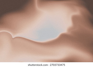 Abstract clouds. Fluid gradient. Digital noise, grain texture. Nostalgia, vintage, retro 80s. Abstract background. Earthy aesthetic wallpaper. Trendy earth tones. Warm brown, blue, and beige colors