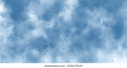 Abstract cloudy sky background. Blue color pastel clouds. Watercolor texture background. Soft clouds in the sky. Abstract painting banner. picture painting illustration background.