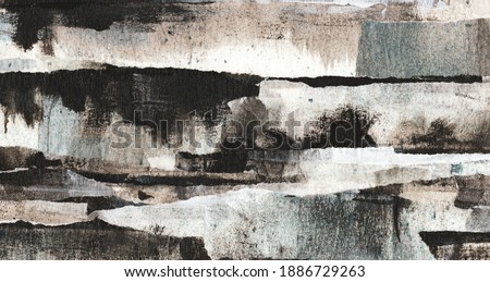 Abstract collage for creative design of posters, cards, packaging, banners, websites, wallpapers, magazines, branding, advertising. Mixed media. Trendy artistic style. Neutral colour palette.