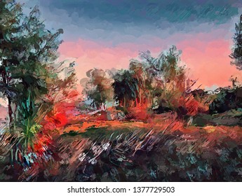 Abstract color landscape pattern background