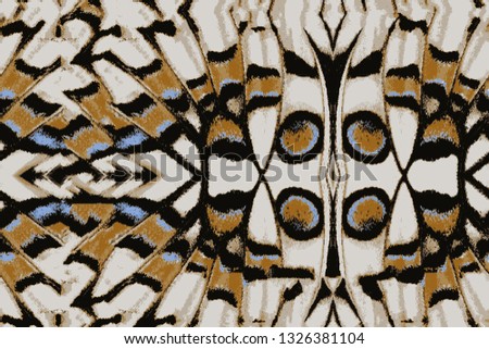 abstract color pattern distorted tribal seamless pattern 