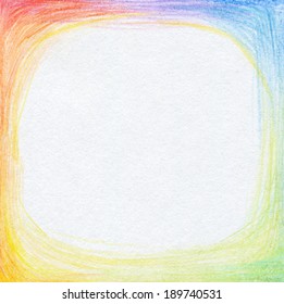 Abstract color pencil scribbles background. Paper texture.